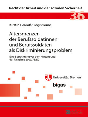 cover image of Altersgrenzen der Berufssoldatinnen und Berufssoldaten als Diskriminierungsproblem
